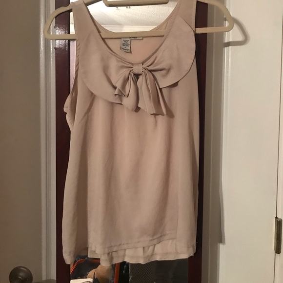 S tan American Rag bow blouse - Picture 1 of 3